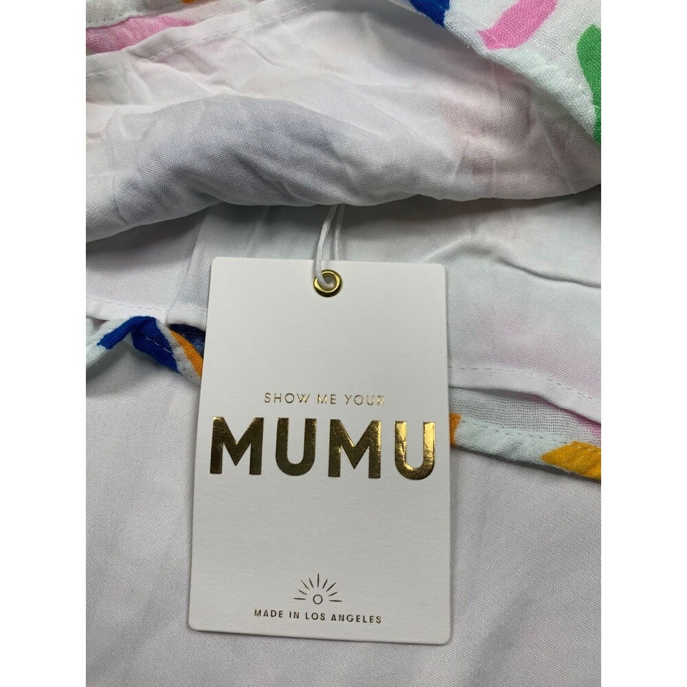 Show Me Your Mumu Tara Crop Top Women’s L Multicolor Boho Primary Paradise NWOT - Picture 8 of 9